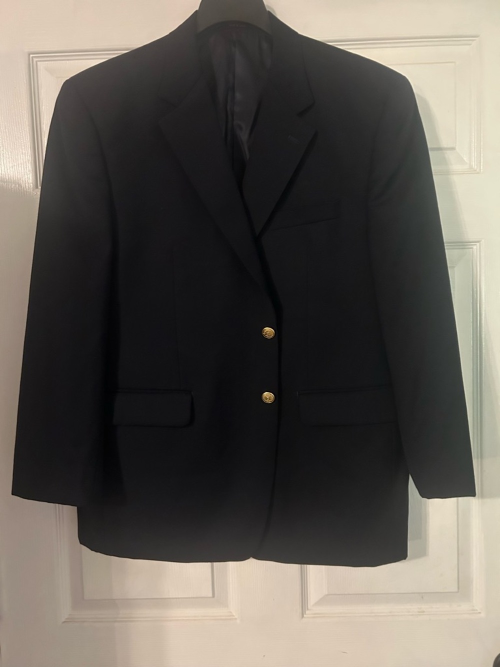 Ralph Lauren Black Blazer with Gold Buttons Sz 44S